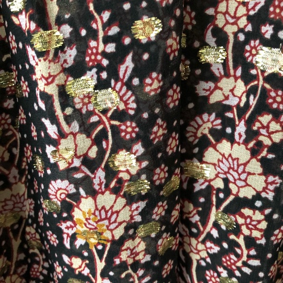 Ulla Johnson Blouse Silk Ruffle Blue Floral Elini - Picture 6 of 11